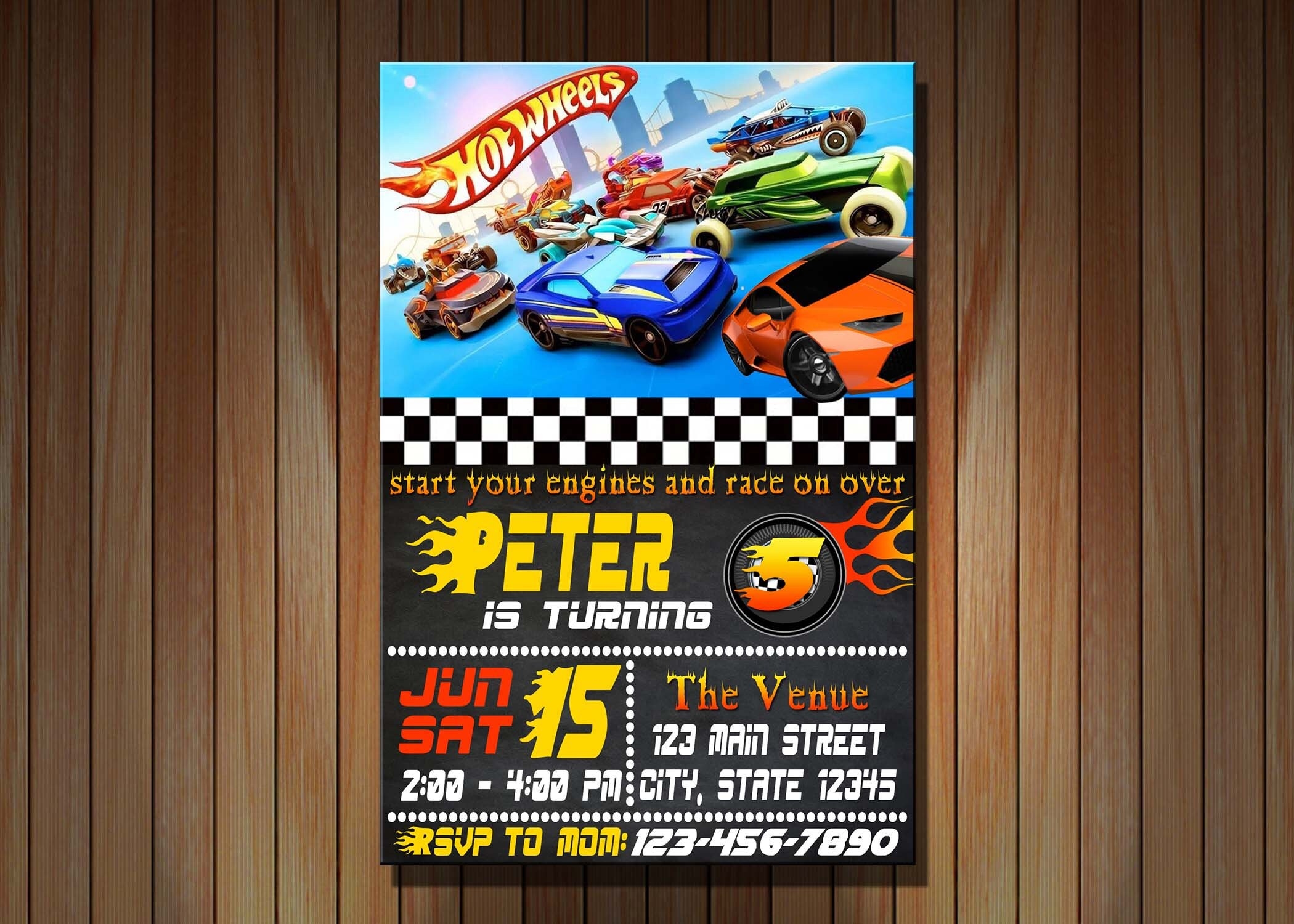 FREE Printable Super Cool Hot Wheels Birthday Invitation 53 OFF