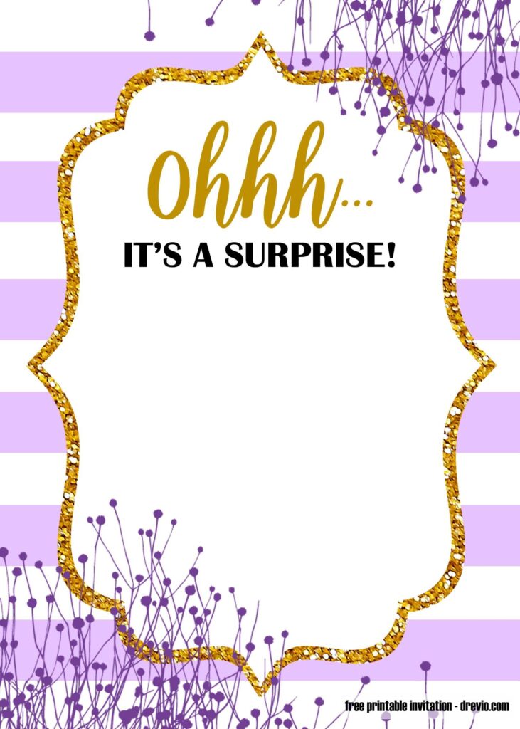 FREE Printable Surprise Party Birthday Invitation Templates Birthday