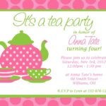 Free Printable Tea Party Invitation Templates