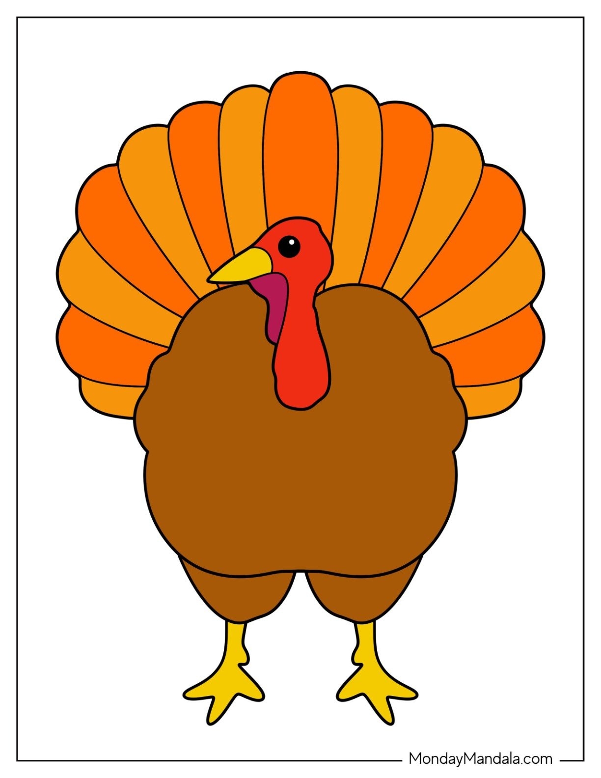 turkey template free printable