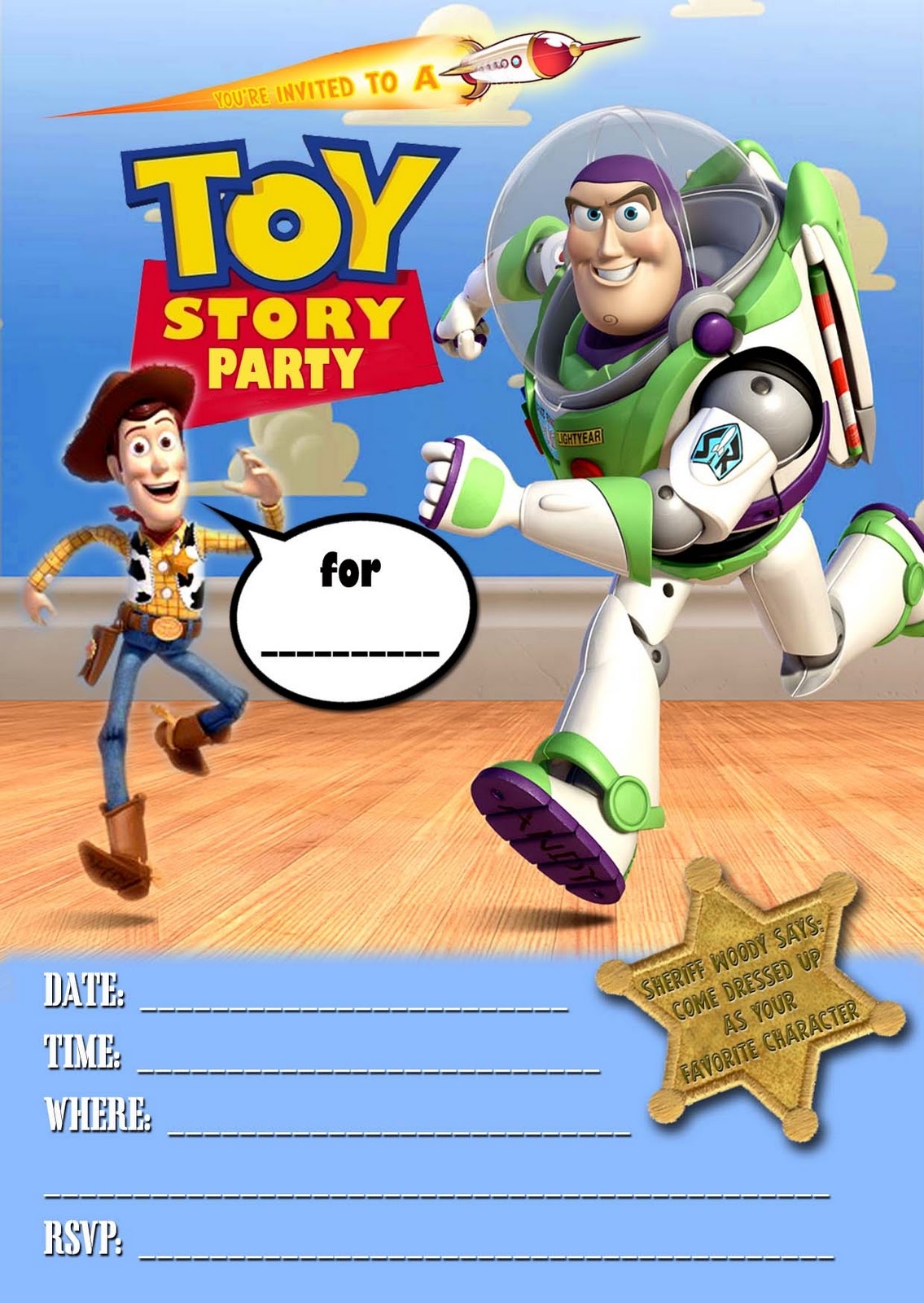 Free Printable Toy Story Invitation Template Dolanpedia