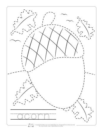 Free Printable Tracing Fall Preschool Worksheets The Keeper Of 