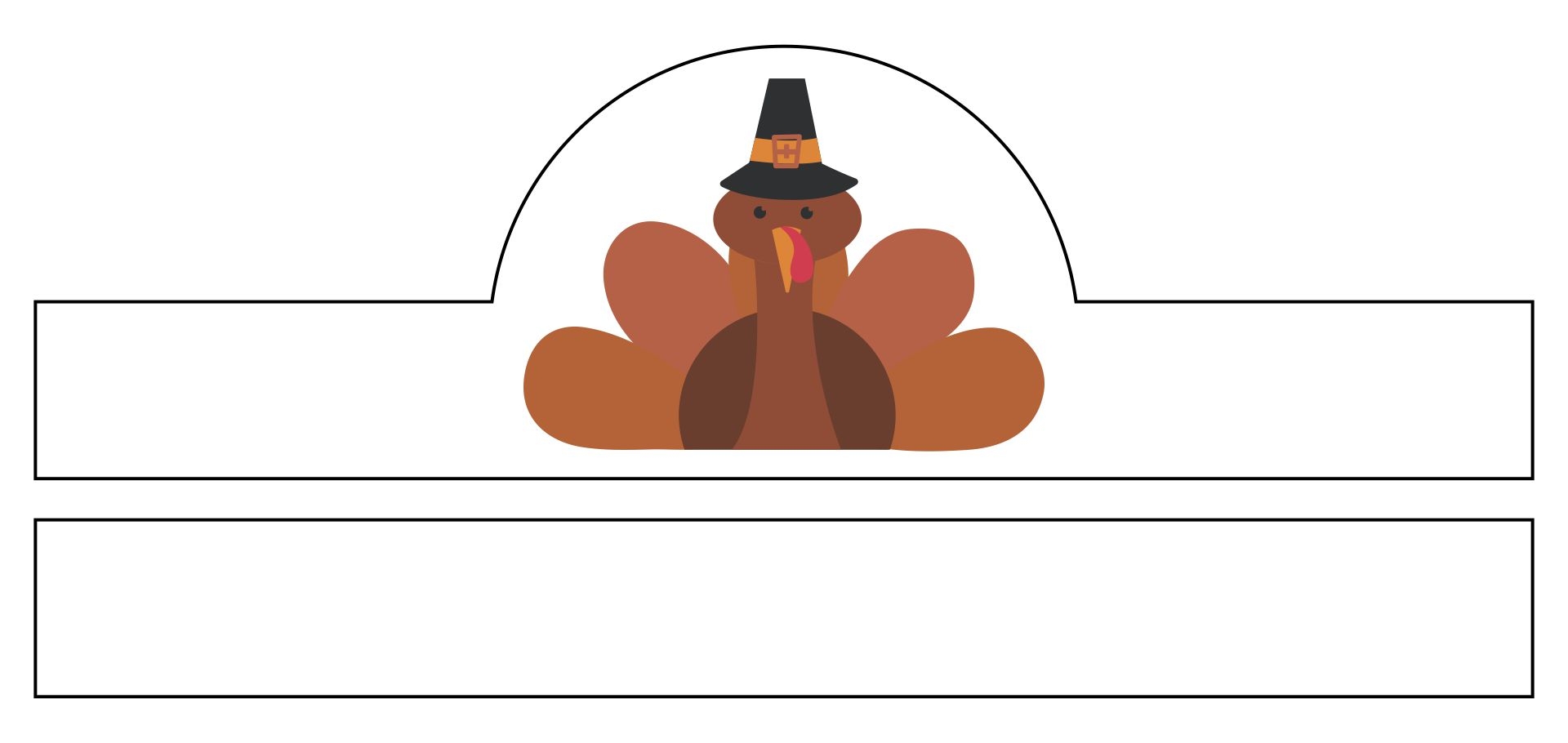 free printable turkey headband template