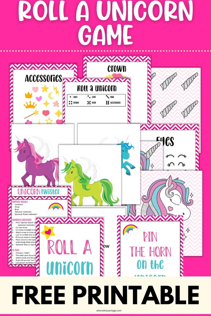 Free Printable Unicorn Games For Parties Kids Will Love Unicorn Games 