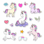 Free Printable Unicorn Stickers Worksheet Kiddoworksheets