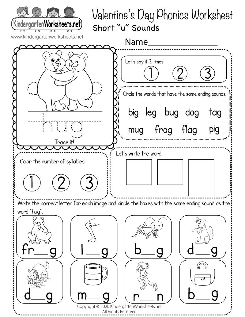 Free Printable Valentine 39 s Day Activities Worksheet For Kindergarten