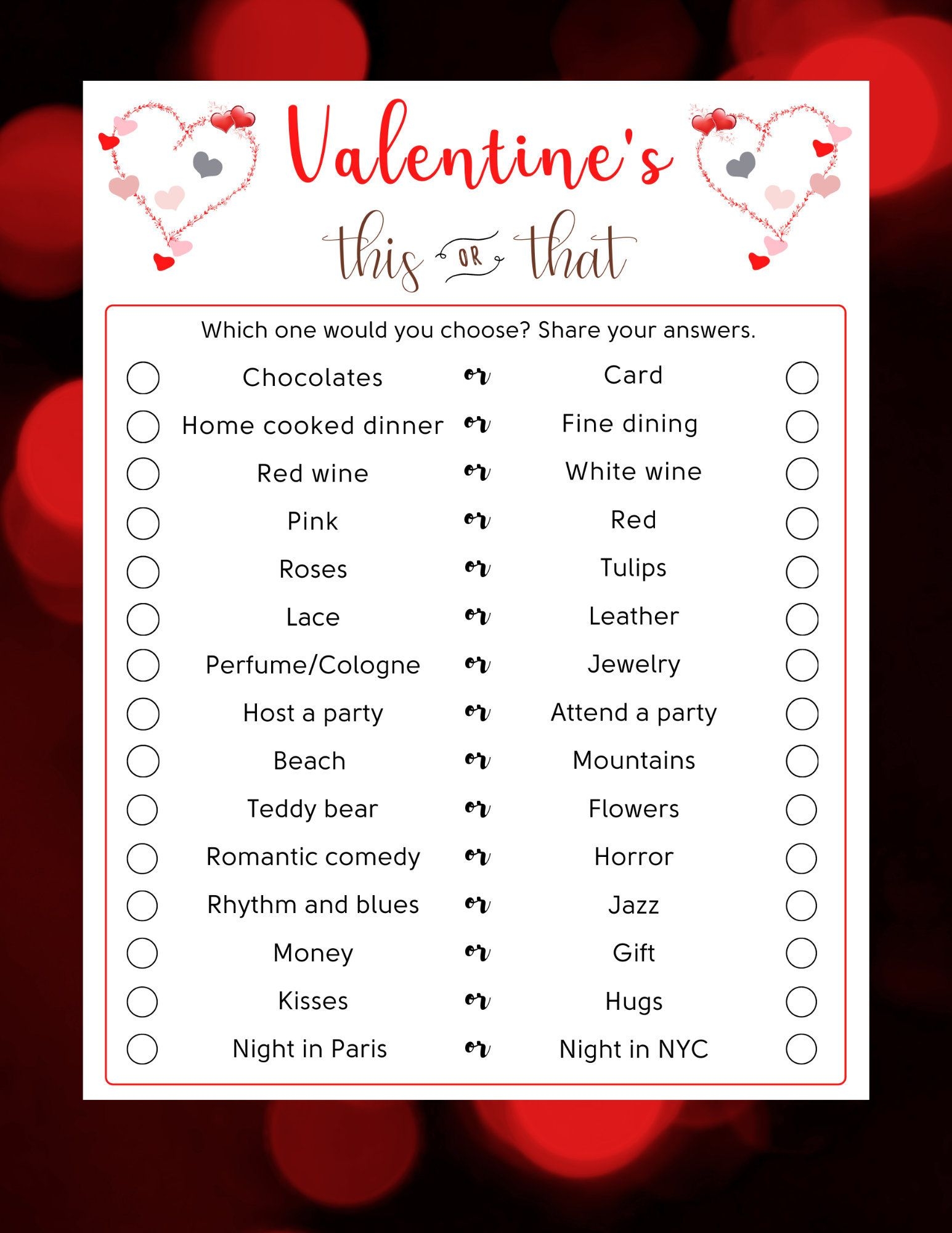 Free Printable Valentine Games Dev onallcylinders