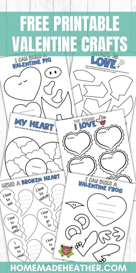 free printable valentines craft template