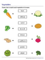 printable vegetables worksheet