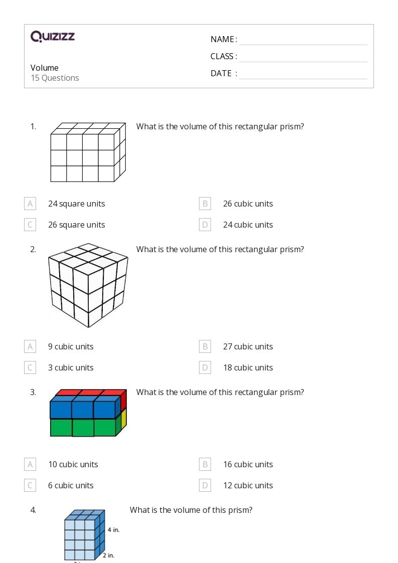 Free Printable Volume Worksheet Download Free Printable Volume 