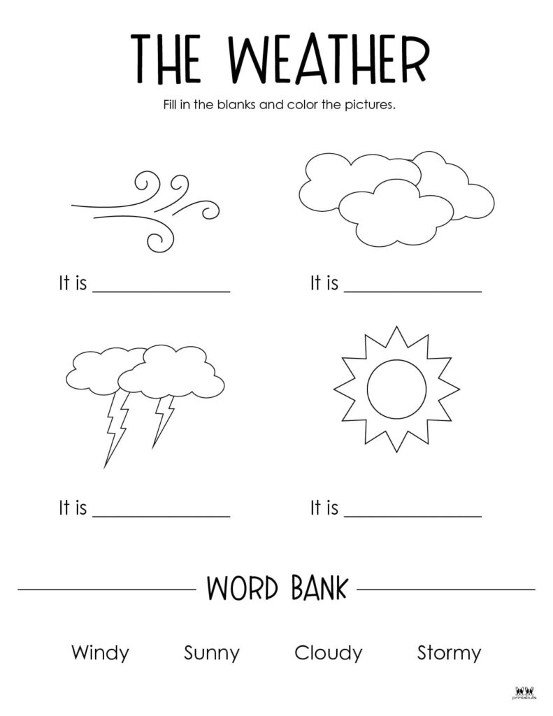 printable weather worksheet
