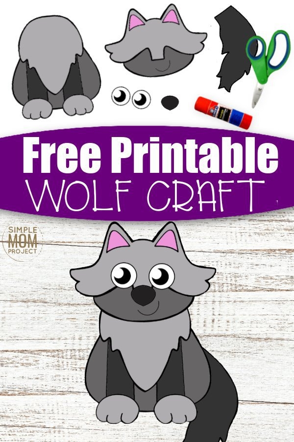 Free Printable Wolf Craft With Free Wolf Template Simple Mom Project