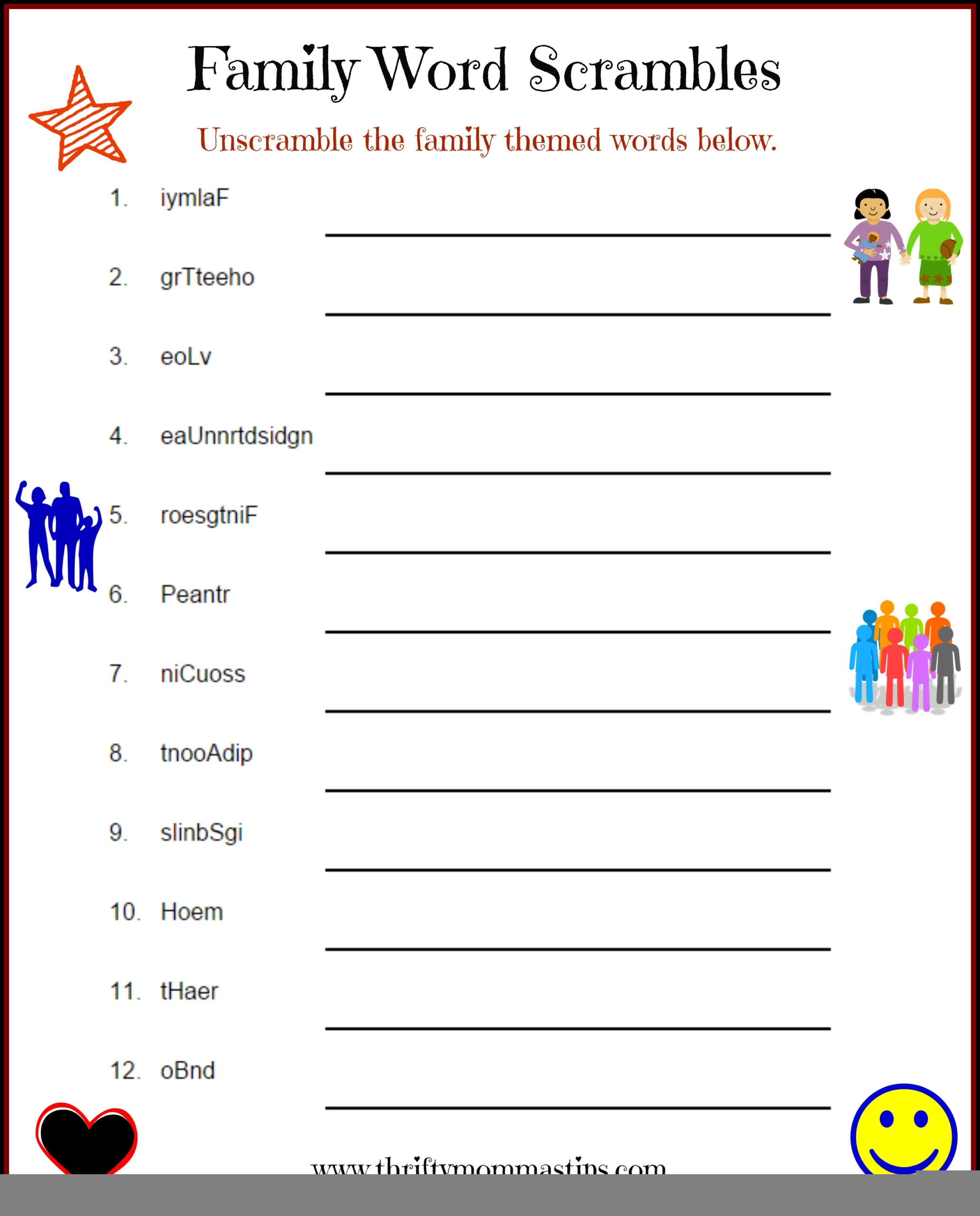 Free Printable Word Family Games