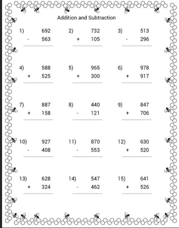 math worksheets free printable