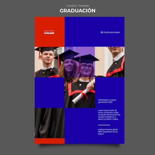 graduation celebration invitation template