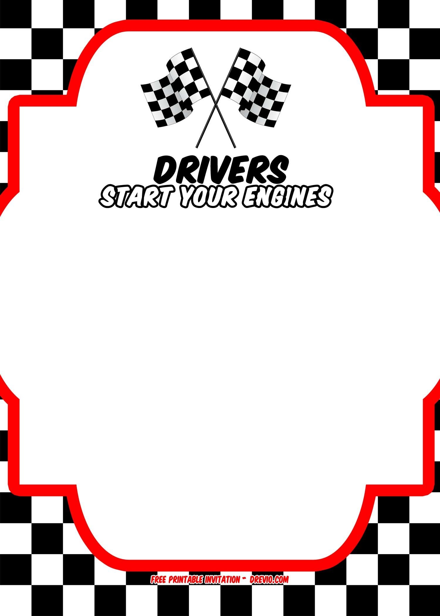 Free Race Car Birthday Invitation Template Printable Artofit