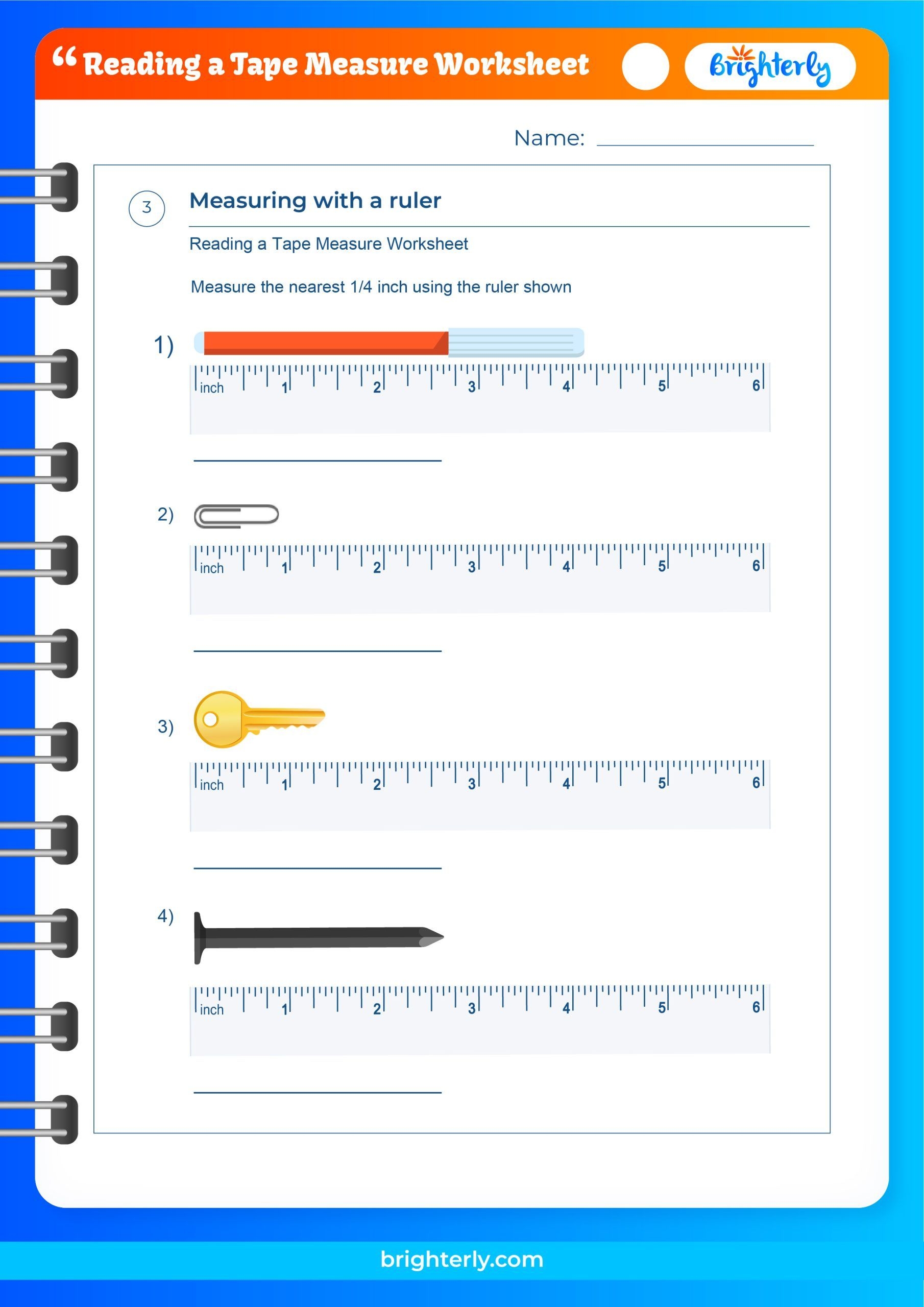 Free Reading A Tape Measure Worksheets PDFs Brighterly