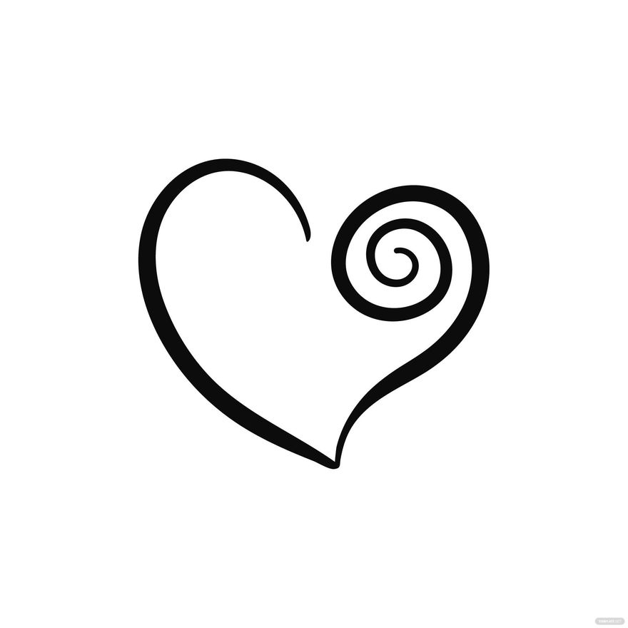 Free Red Heart Outline Clipart EPS Illustrator JPG PNG SVG 