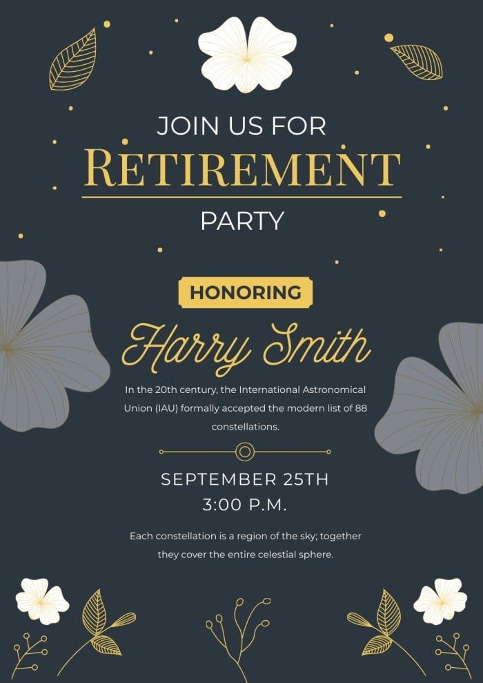 Free Retirement Party Invitation Templates Wepik