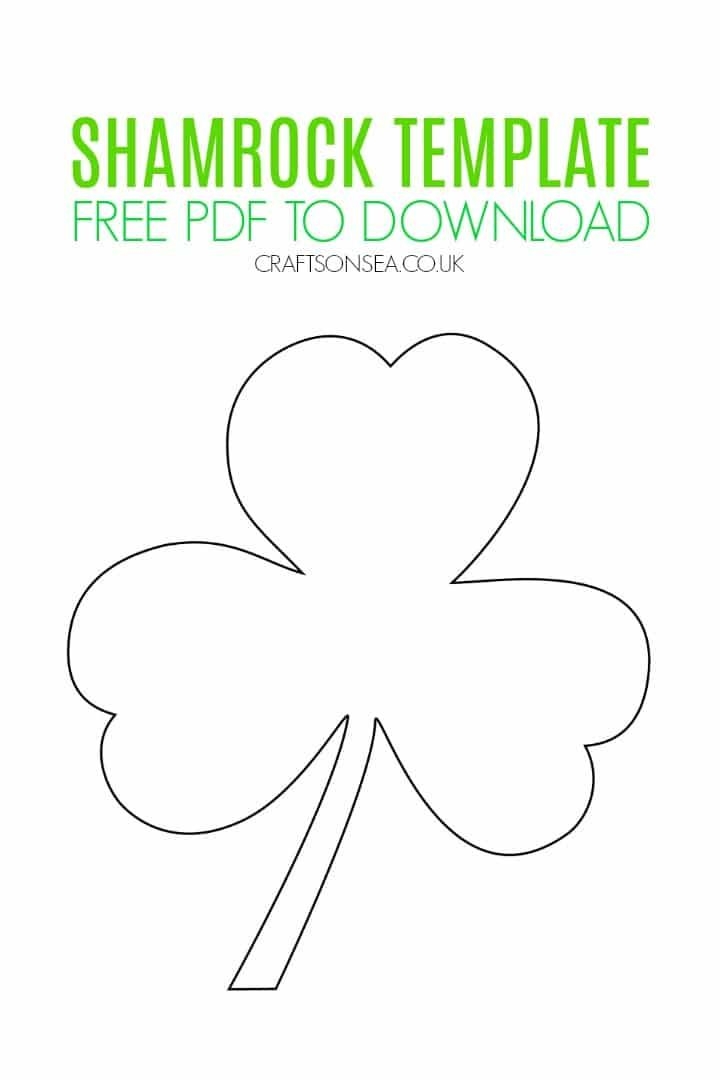 Free Shamrock Template Printable PDF Crafts On Sea Shamrock 