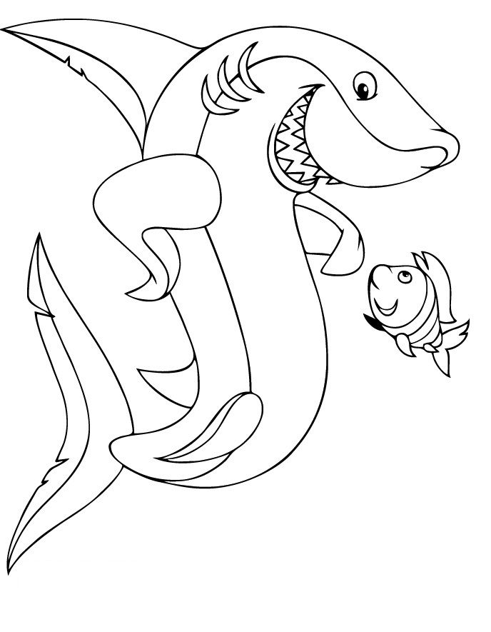 free shark coloring pages