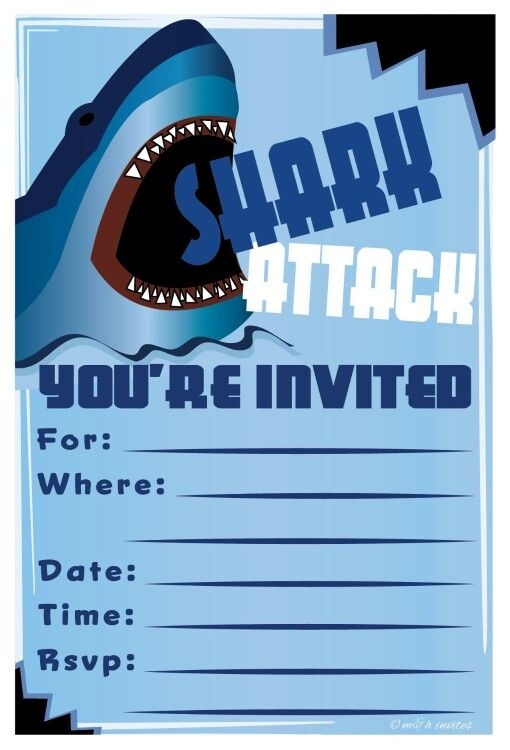 Free Shark Invitation Template Dev onallcylinders