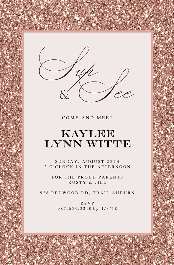 Free Sip And See Invitation Templates Wording Idea 