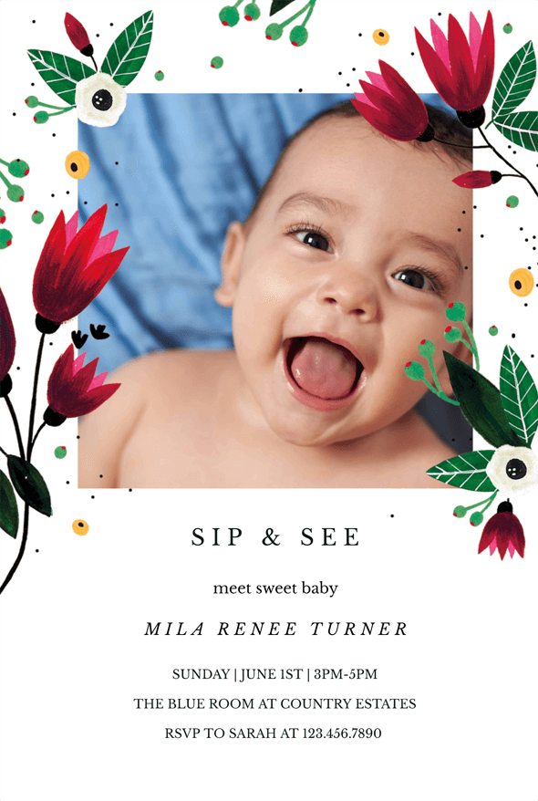 Free Sip And See Invitation Templates Wording Idea 