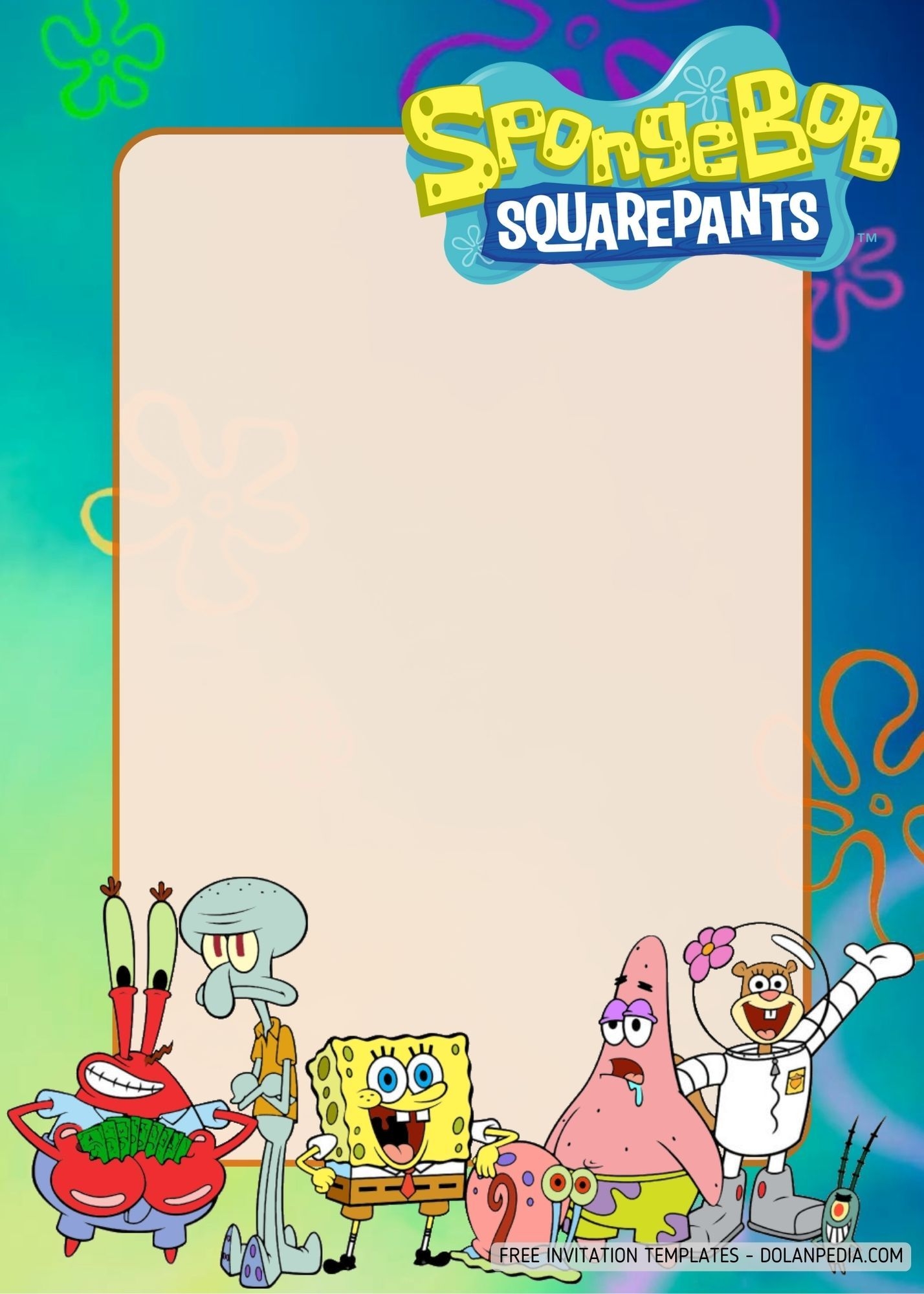 FREE Spongebob Squarepants Invitation Templates Convite De 