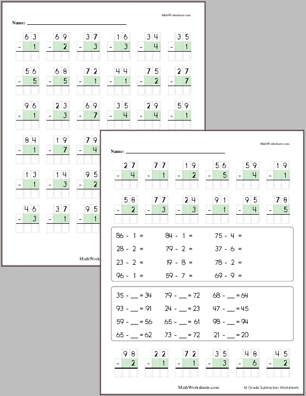 worksheets for 1st graders free