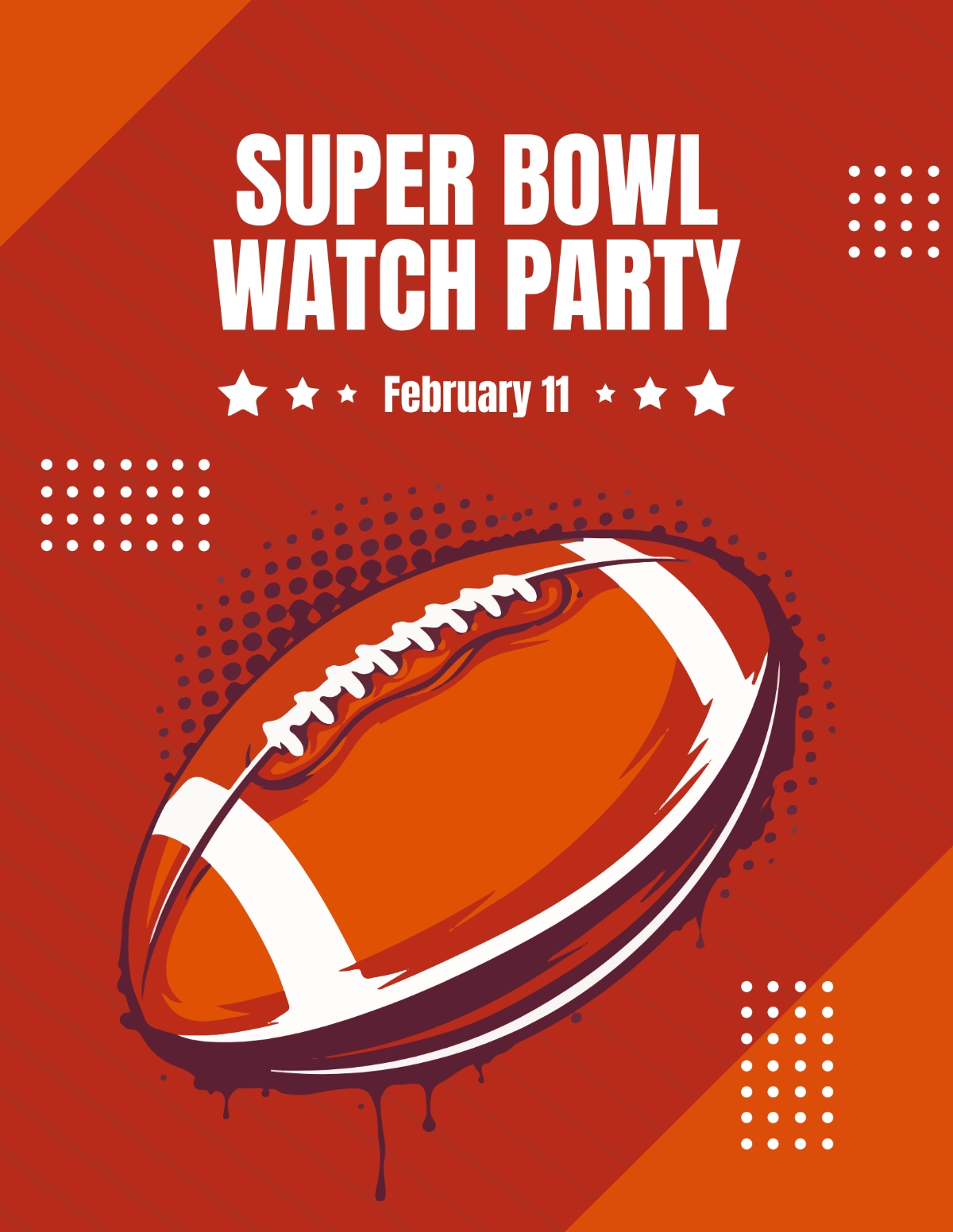 super bowl party invite template