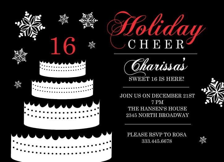 FREE Sweet 16 Birthday Invitations Templates FREE Invitation 
