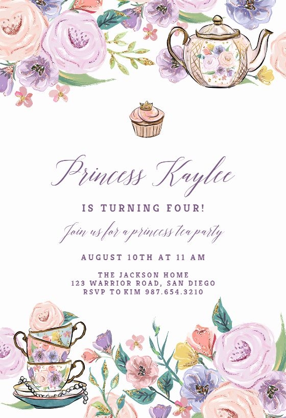 tea party invitation templates