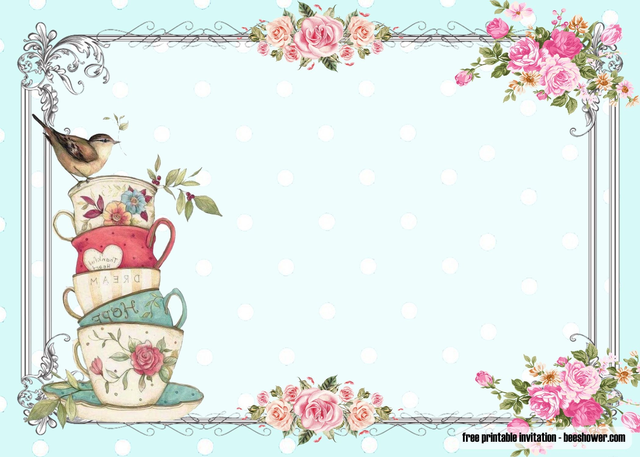 Free Tea Party Invitation Templates Dev onallcylinders
