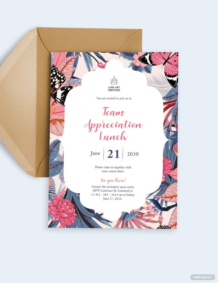 FREE Team Lunch Invitation Templates Examples Edit Online 