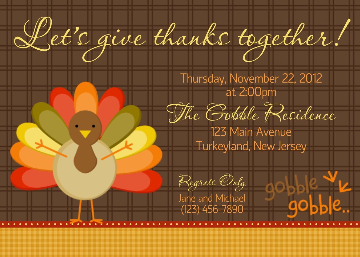 free thanksgiving dinner invitations template