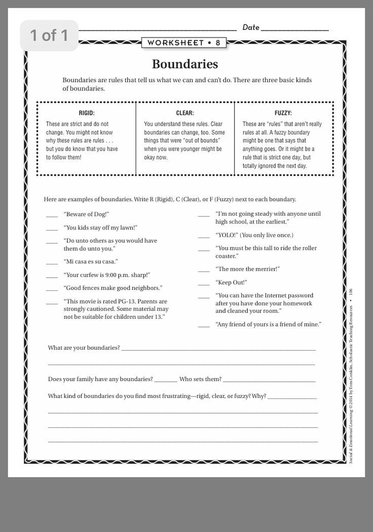 free therapy worksheets