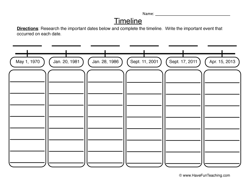 Free Timeline Worksheet Pdf Download Free Timeline Worksheet Pdf Png 