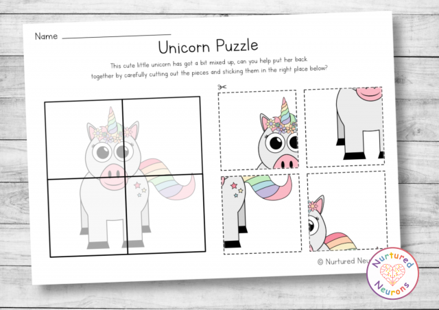 unicorn printable worksheet