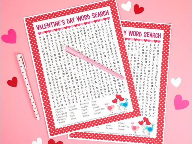 Free Valentine Card Printables For Kindergarten Valentine S Day Word 