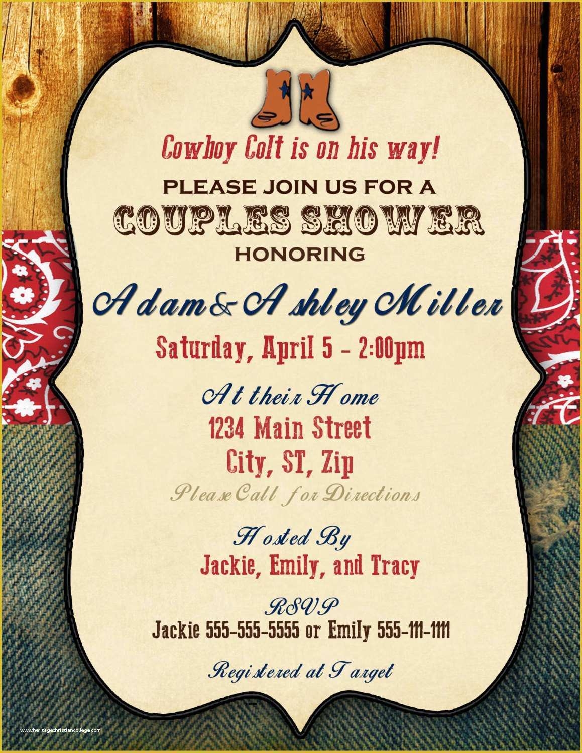 Free Western Baby Shower Invitation Templates Of Country Cowboy Baby 