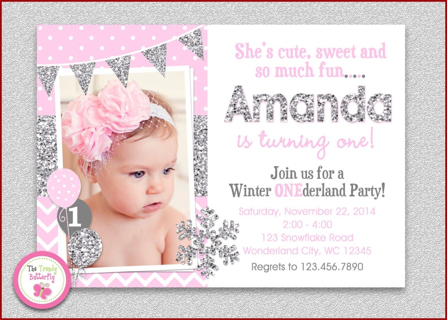 Free Winter Onederland Invitation Templates Template 1 Resume 