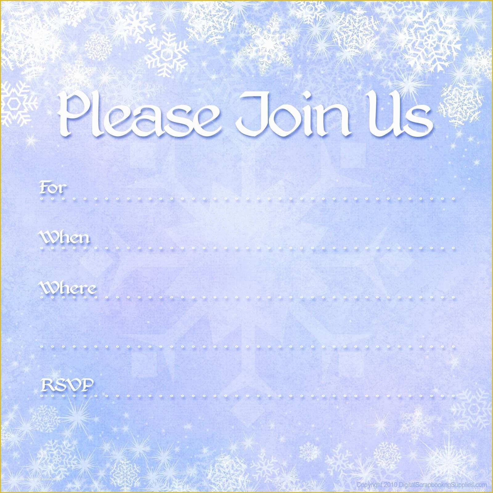 winter wonderland invitation templates