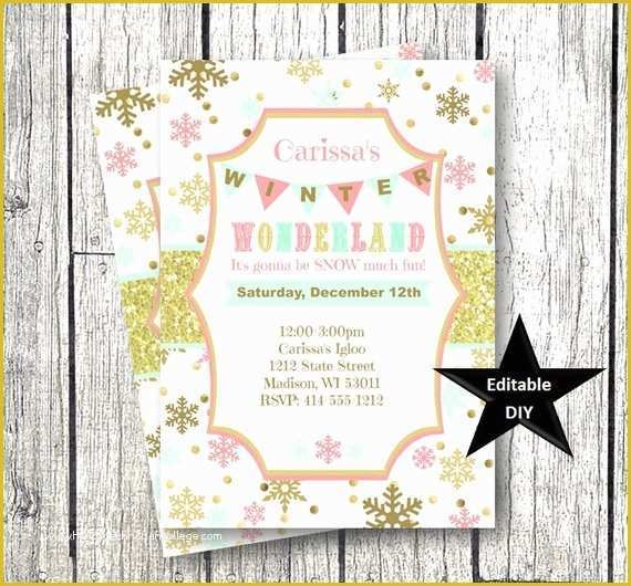Free Winter Wonderland Invitations Templates Of Winter Wonderland 