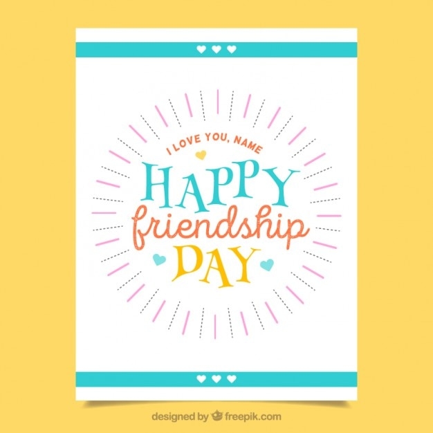 Friendship Card Template Free Printable Infoupdate