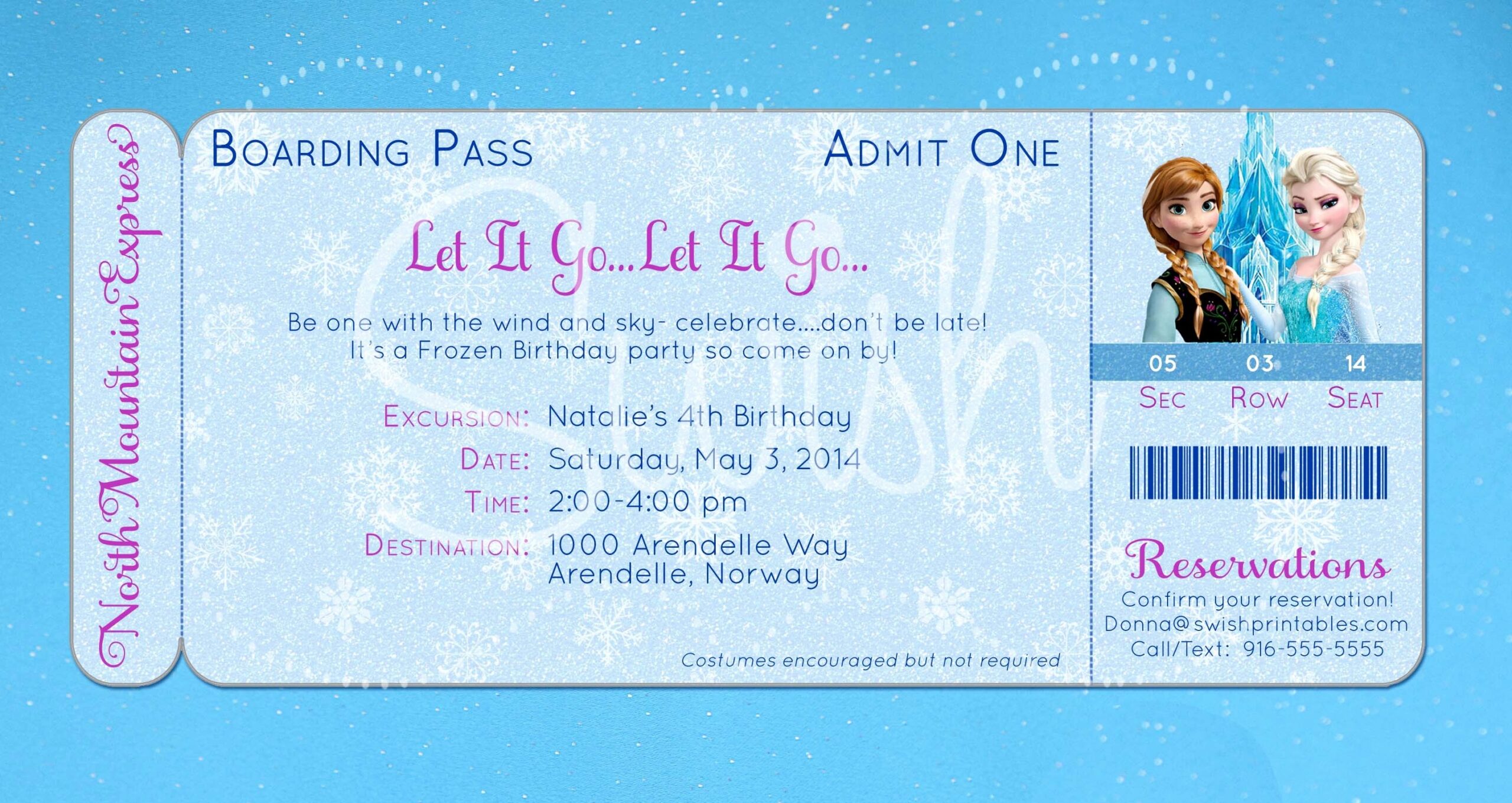 frozen invitation templates free download