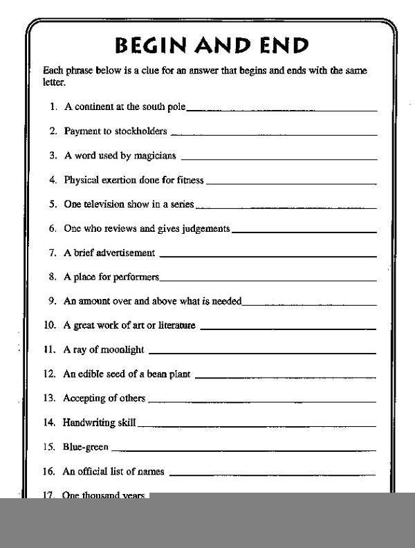 Fun Printable Worksheets For Adults Ronald Worksheets
