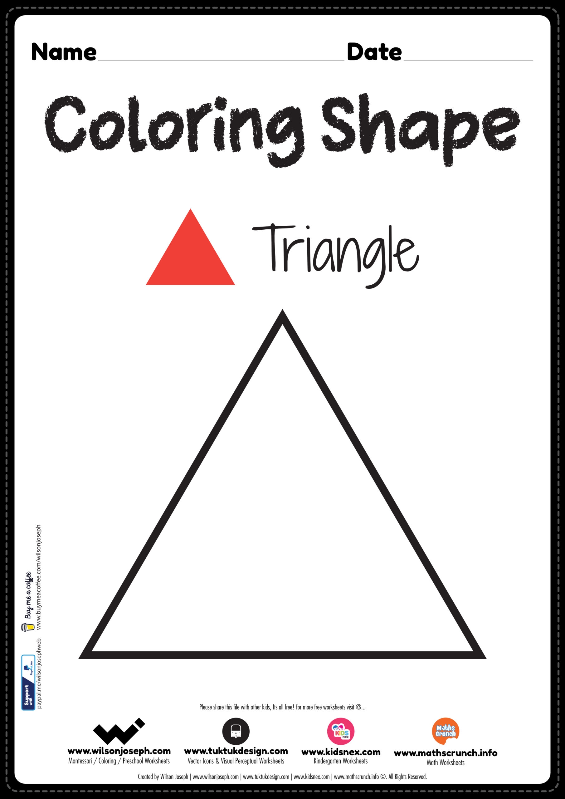 Funny 2D Triangle Worksheet By Preschoolplanet Worksheets Library 