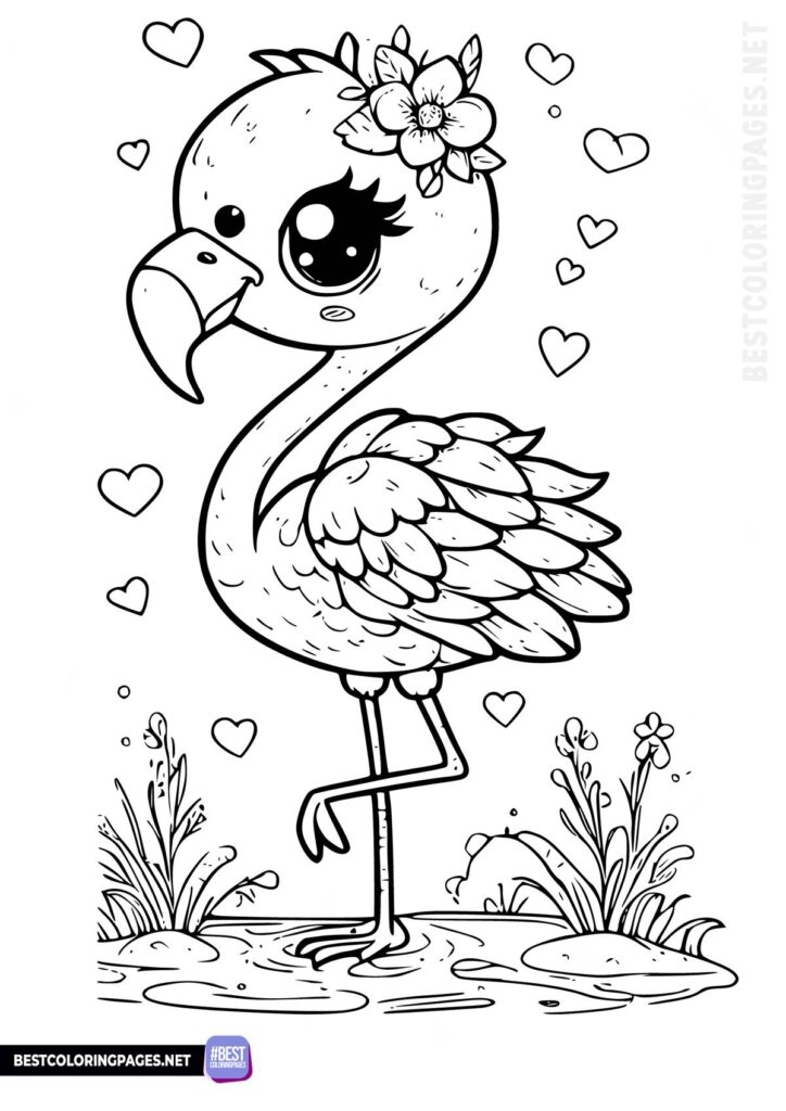 Funny Flamingo Coloring Pages Free Printable Coloring Pages