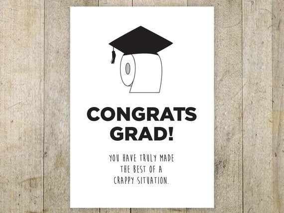 Funny Graduation Card Printable Graduation Card Quarantine Graduation 
